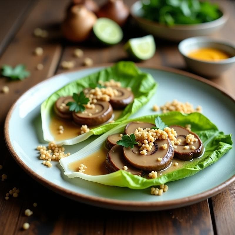 CEviche de Champiñones Portobello con Leche de Tigernut: Receta Vegana Fusion Peruana-Española