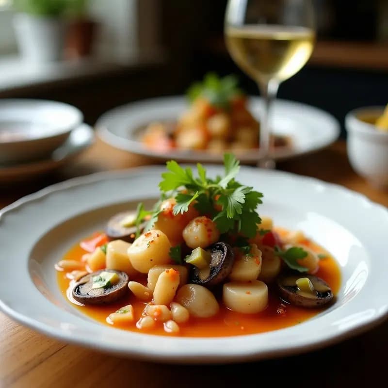 Ceviche de Champiñones Portobello y Cítricos: Receta Peruana 100% Vegana en Airfryer