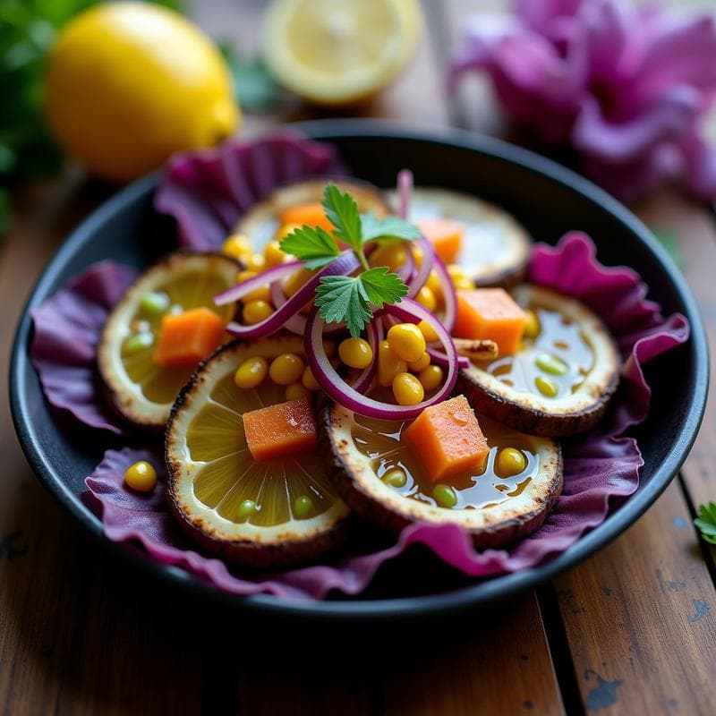 Ceviche de Champiñones Portobello: Receta Peruana Vegana con Leche de Limón y Rocoto