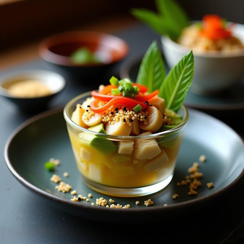Ceviche de champiñones Shimeji y Algas Nori: Receta Japonesa en 15 Minutos Sin Cocción