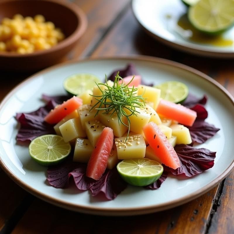 Ceviche de Chayote y Pomelo: Receta Peruana Vegana con Tigre’s Milk Cítrico