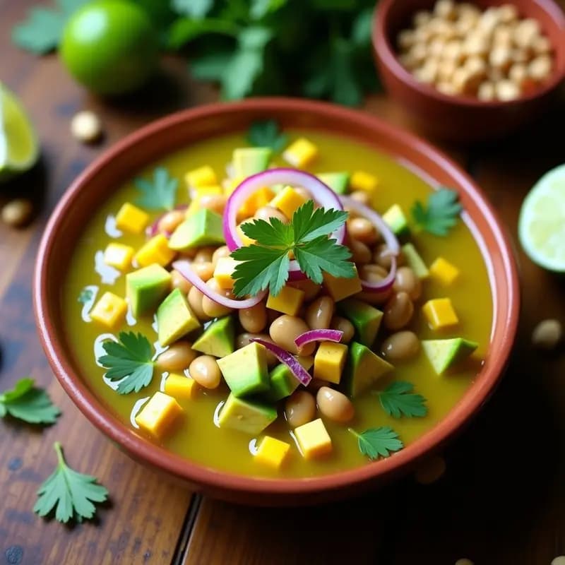 Ceiche de Chocho y Choclo: Receta Ecuatoriana Vegana Sin Pescado con Toque Citrico