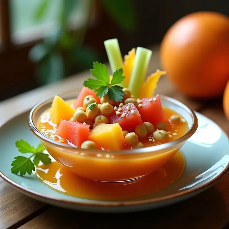 Ceviche de Cítricos y Palmitos: Receta Vegetariana Peruana con Leche de Tigre de Naranja