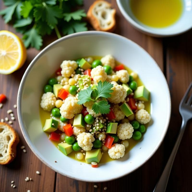 Ceviche de Coliflor y Edamame con Leche de Tigre de Yuzu: Receta Vegana Peruano-Japonesa