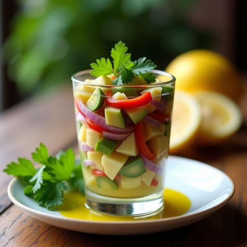 Ceiche de Corazón de Alcachofa con Limón y Aceite de Oliva: Receta Vegana Gourmet