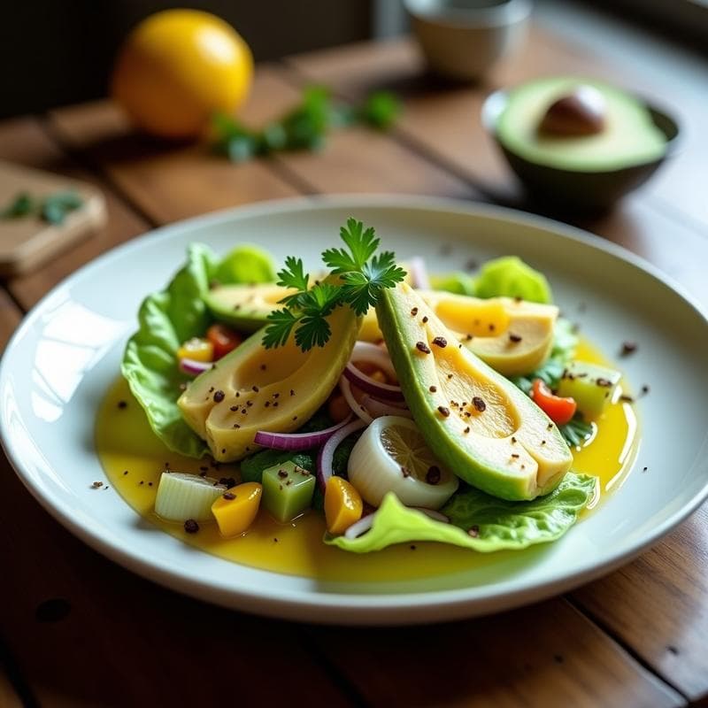 Ceviche de Corazón de Alcachofa con Vinagreta de Limón y Azafrán: Receta Vegana Gourmet