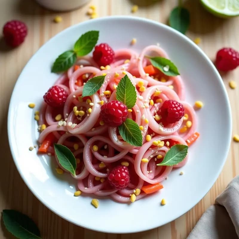 Ceviche de Corazón de Palma con Aceite de Oliva y Vinagre de Frambuesa: Receta Vegana Elegante