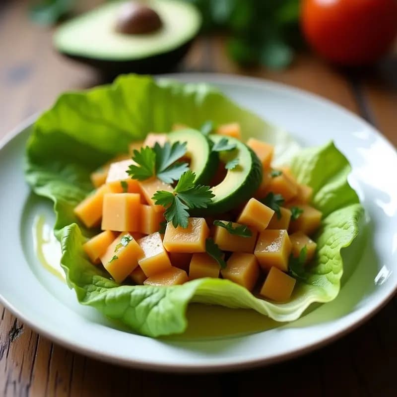 Ceviche de Corazón de Palma y Lulo: Entrante Colombiano Vegano con Vinagreta de Cilantro