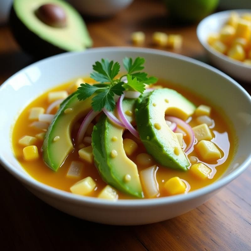 Ceviche de Corazones de Palma con Aguacate y Lima: Receta Vegana Peruana