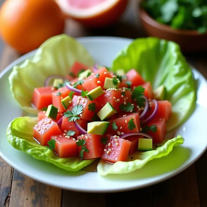 Ceviche de Coriander y Pomelo: Receta Peruana Citrus sin Pescado en 10 Minutos