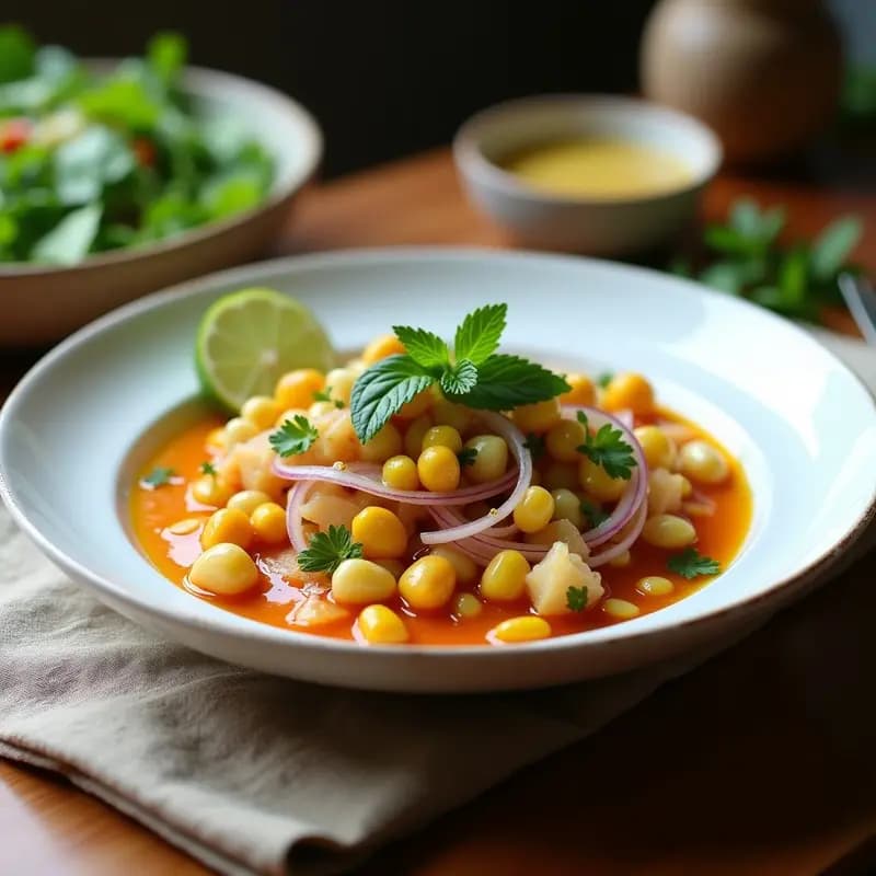 Ceiche de Coriandro y Palmito con Vinagreta de Lulo: Receta Colombiana Vegana y Crujiente