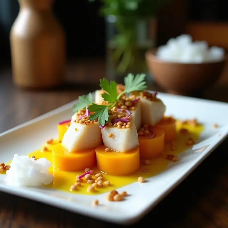 Ceviche de Corvina con Camote y Cancha Serrana: Receta Peruana Tradicional y Sin Gluten