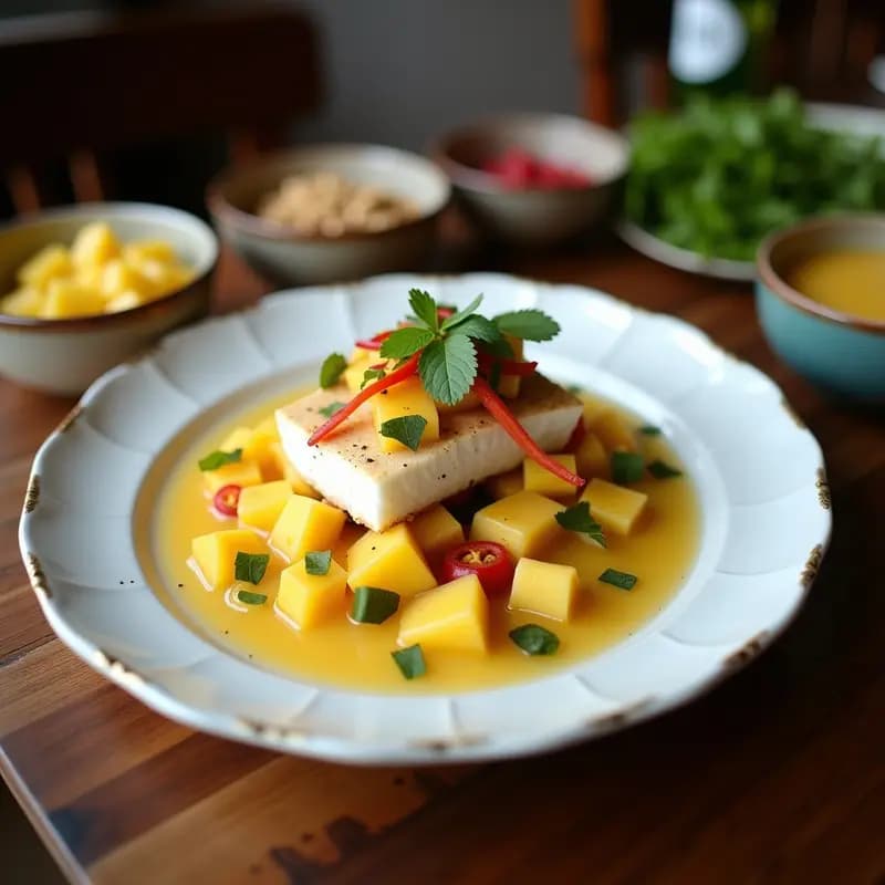 Ceviche de Corvina y Leche de Coco: Receta Costarricense con Mango y Chile Panameño