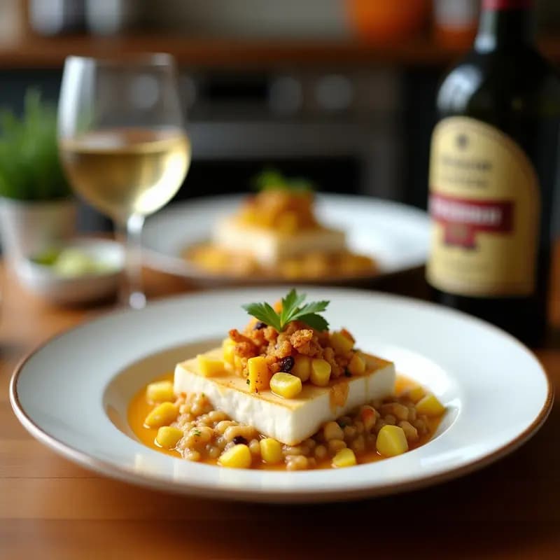 Ceviche de Corvina y Leche de Coco: Receta Ecuatoriana Sin Lácteos con Crujiente de Maíz