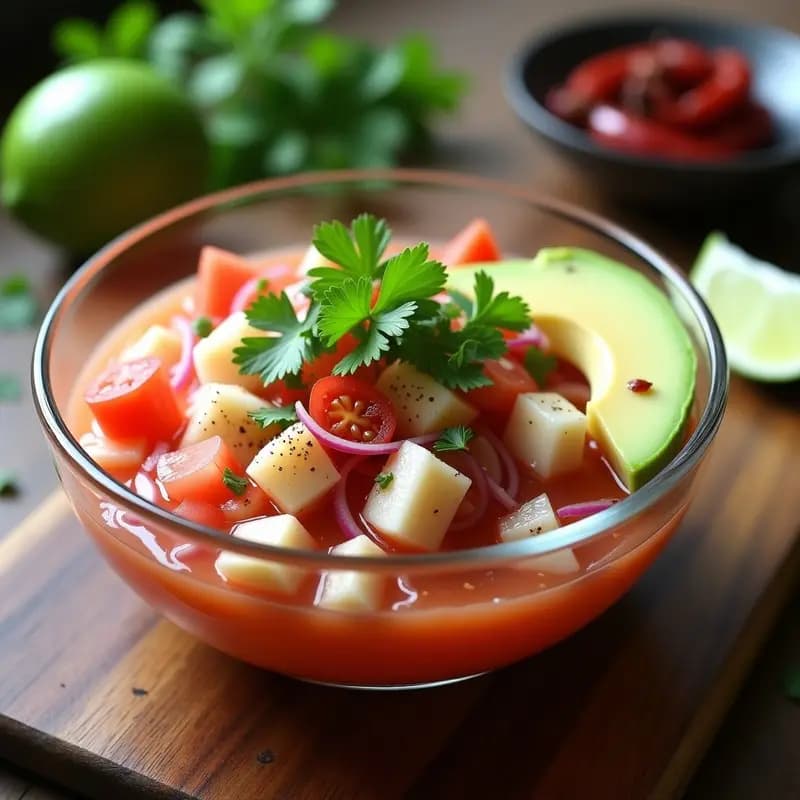 Ceviche de Corvina con Leche de Tigre de Guayaba y Chili de Árbol: Receta Mexicana Innovadora y Sin Lactosa