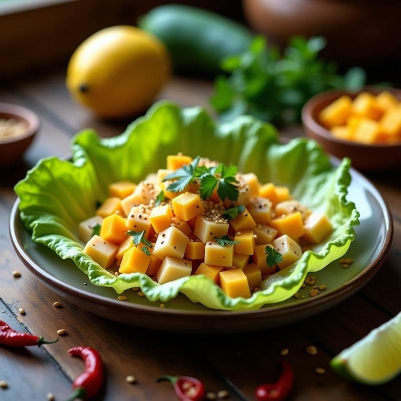 Ceviche de Corvina con Leche de Tigre de Mango y Chile de Árbol: Receta Mexicana Fresca y Picante