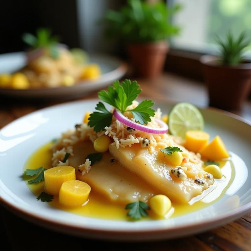 Ceviche de Corvina con Leche de Tigre de Maracuyá y Jengibre: Receta Fusion Peruano-Brasileña