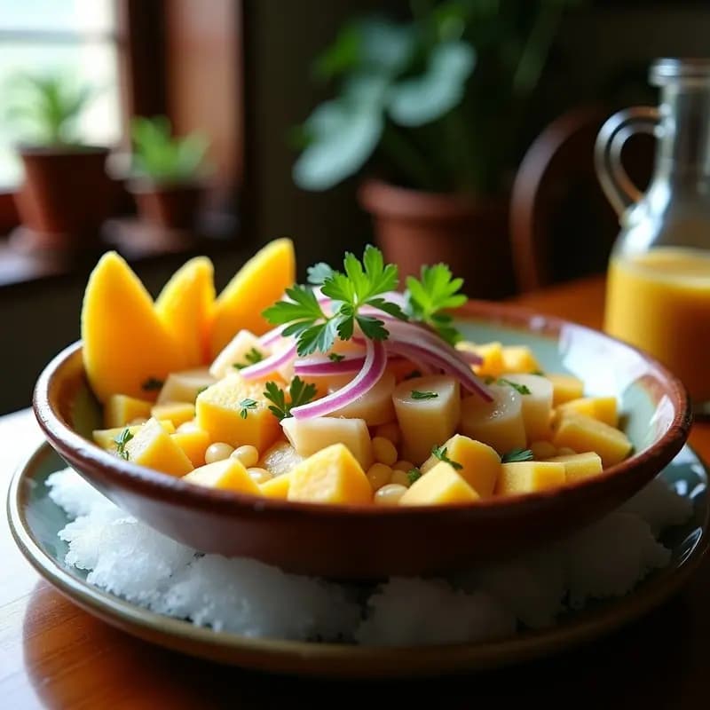 Ceviche de Corvina con Leche de Tigre de Tumbo: Receta Peruana Tradicional y Fresca