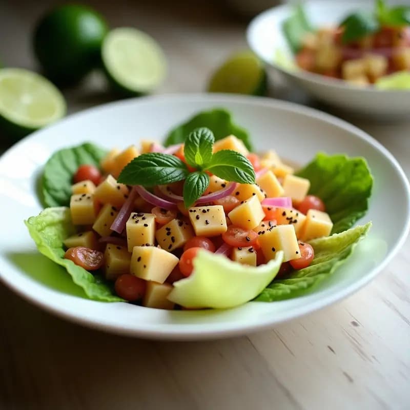 Ceviche de Corvina con Lechuga y Granadilla: Receta Peruana Fresca y Baja en Calorías