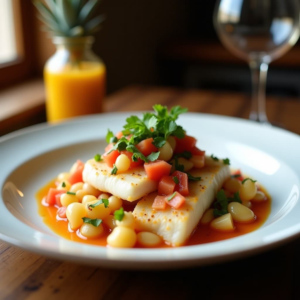 Ceviche de Corvina con Lechuga de Mar y Salsa de Maracuyá: Receta Peruana Sin Gluten y Alta en Proteína