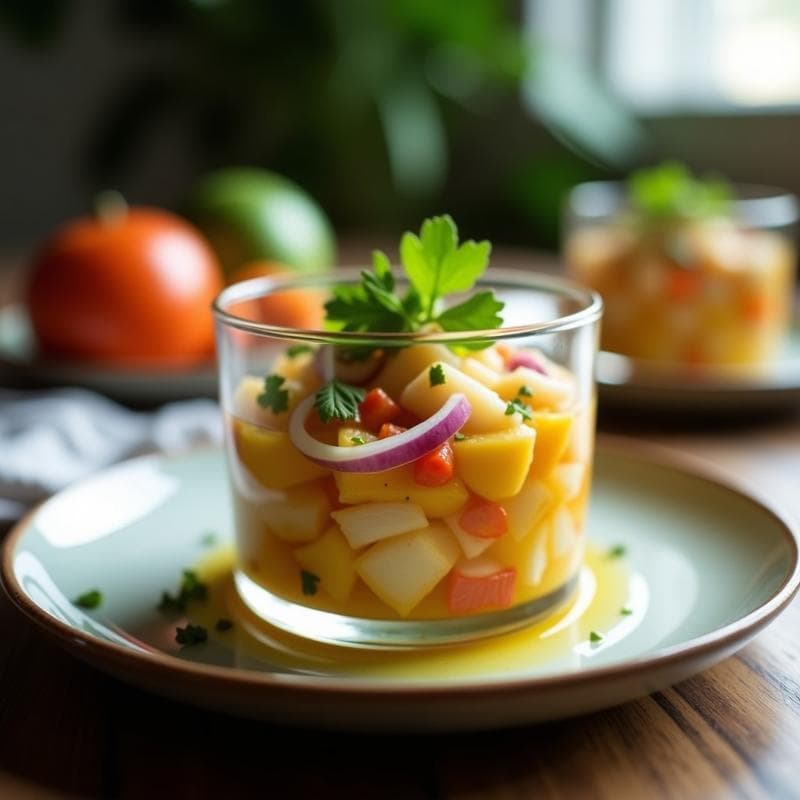 Ceviche de Corvina al Limón Verde y Cúrcuma: Receta Peruana Keto y Sin Gluten en 12 Minutos