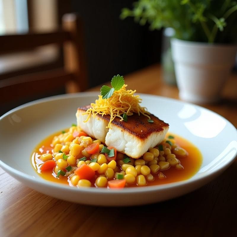 Ceviche de Corvina y Lulo: Receta Colombiana con Toque Cítrico y Crujiente de Maíz Tostado