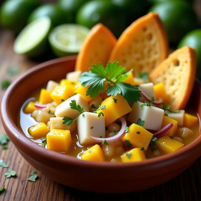 Ceviche de Corvina con Mango y Cilantro: Receta Colombiana en 20 Minutos