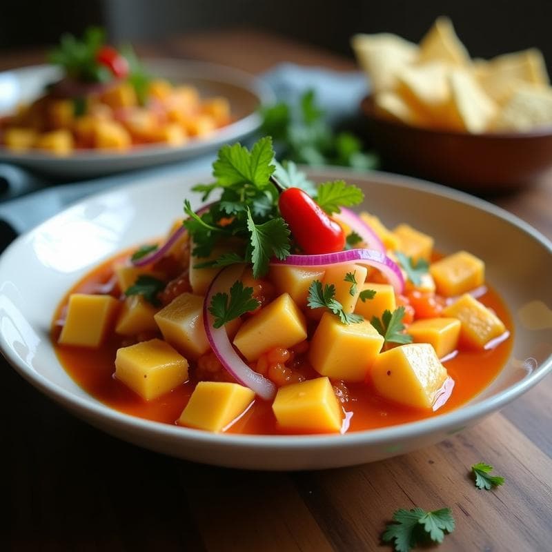 Ceviche de Corvina y Maracuyá con Achiote: Receta Ecuatoriana en 15 Minutos con Toque Cítrico