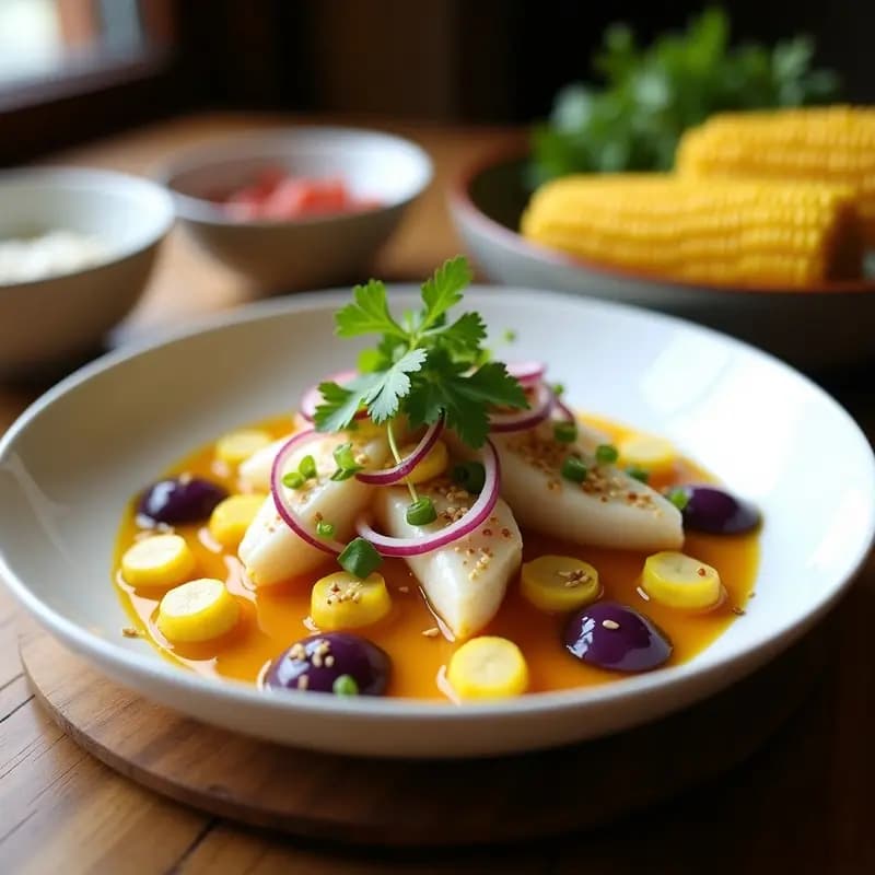 Ceviche de Corvina y Maracuyá: Entrante Peruano con Toque Ácido y Fresco