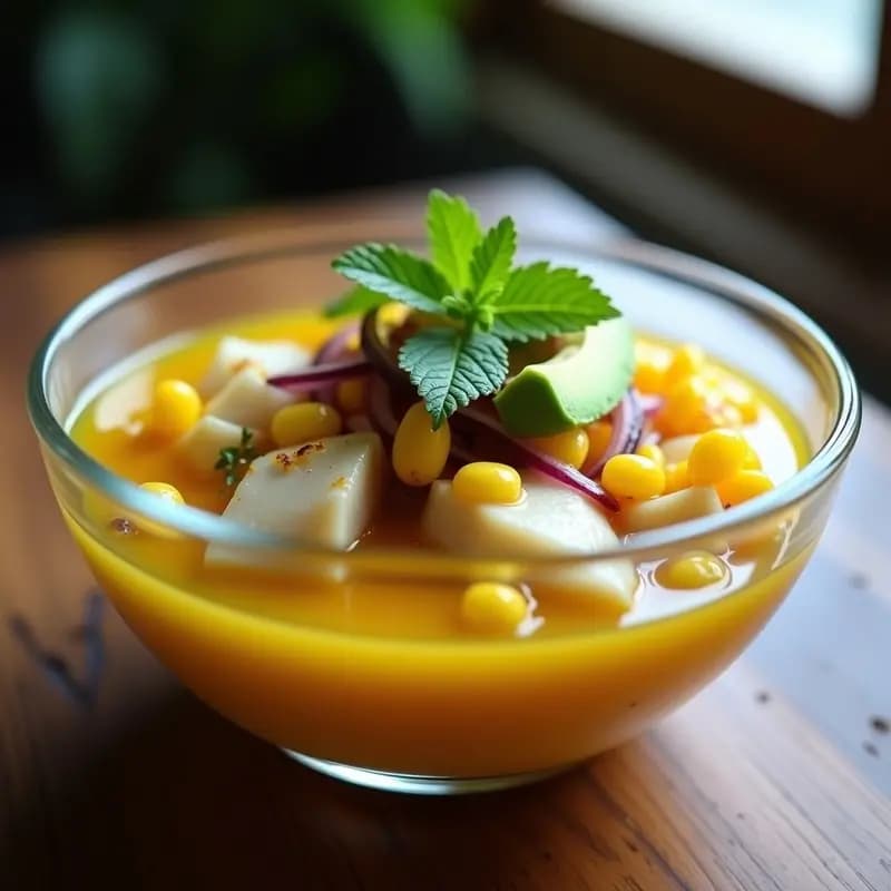 Ceviche de Corvina con Maracuyá y Lulo: Receta Colombiana-Peruana Fusion y sin Lactosa