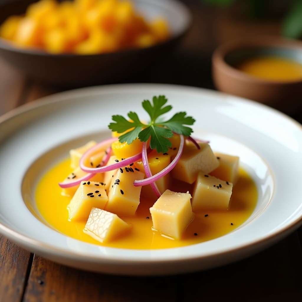 Ceiche de Corvina con Tiger’s Milk de Maracuyá: Receta Peruana en 15 Minutos Sin Cocción