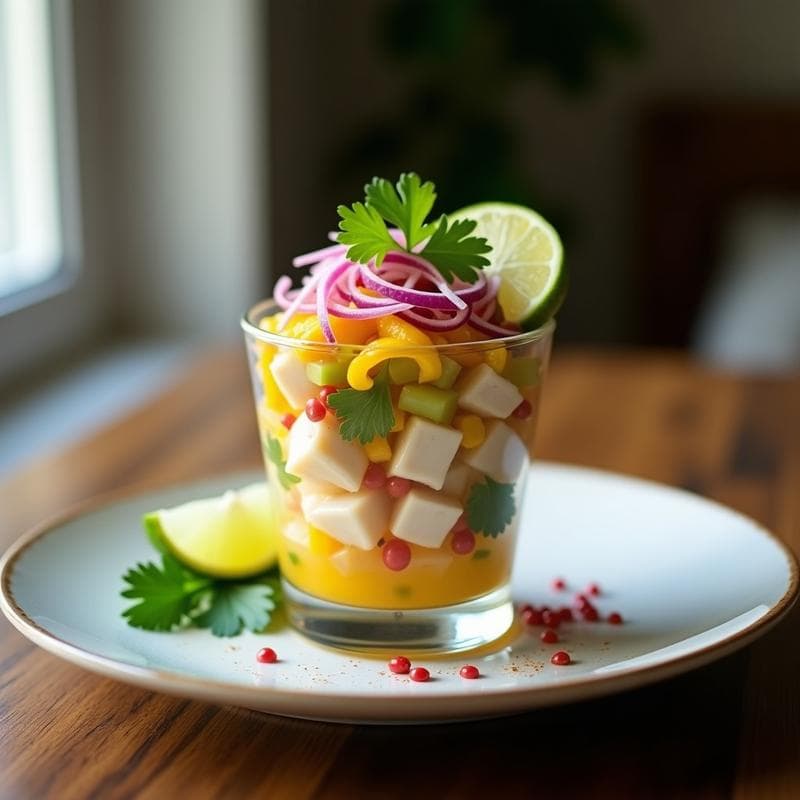 Ceviche de Corvina al Vino Blanco: Receta Peruana con Toque Ácido en 20 Minutos