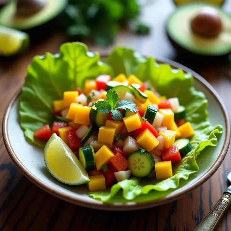 Ceviche Vegano de Mango y Verduras: Receta Fresca, Sin Cocinar y Alta en Vitamina C
