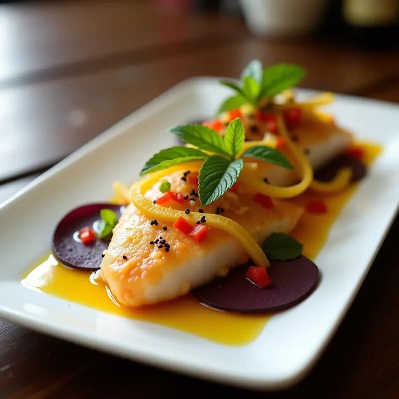 Ceviche de Dorada con Leche de Tigre y Patata Morada: Receta Peruana Gourmet