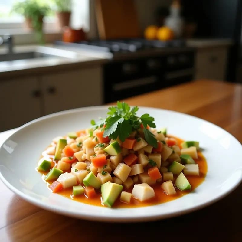 Ceviche de Dorado con Aguacate y Chili: Receta Mexicana Fresca y Sin Gluten