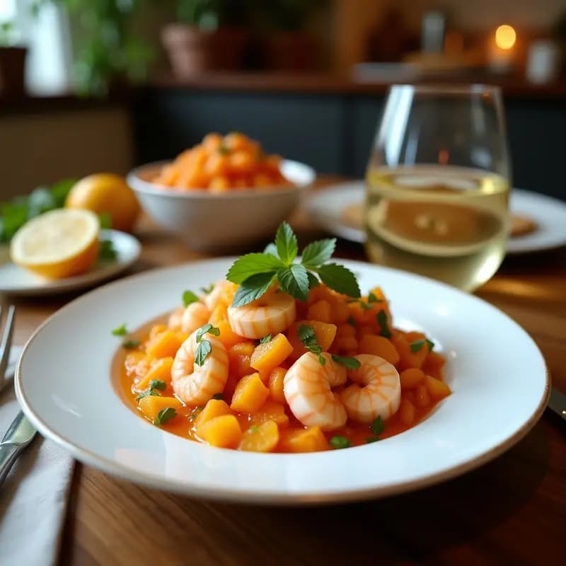 Ceviche Ecuadoriano de Camarones y Naranja Agria: Receta Ciudad en 20 Minutos Sin Cocción