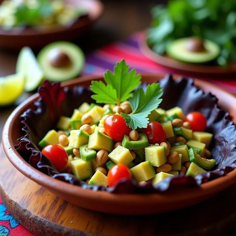 Ceviche de Flor de Calabaza y Nopales: Receta Vegana con Toque Mexicano en 15 Minutos