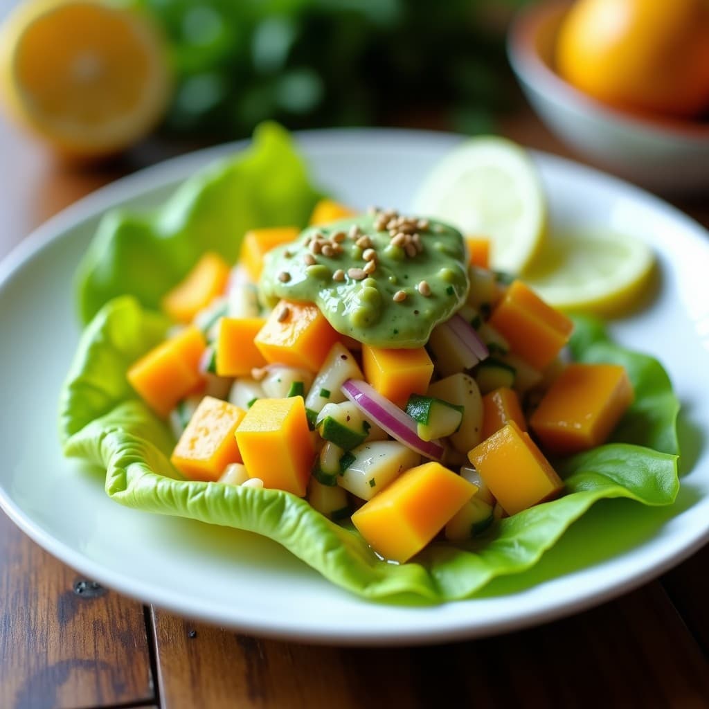 Ceviche de Hearts of Palm con Mango y Lima: Receta Vegana y Sin Gluten en 10 Minutos