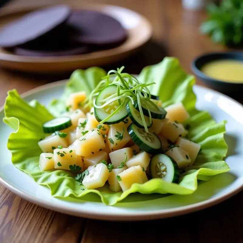 Ceviche de hearts of palm y pepino: Receta peruana vegana y sin mariscos