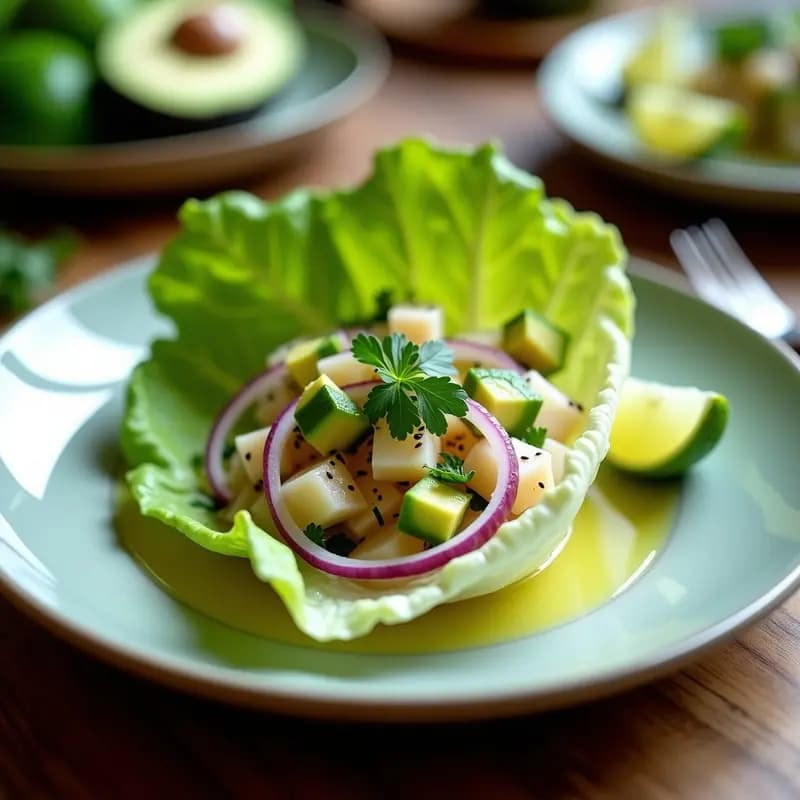 Ceviche de Hearts of Palm: Receta Mexicana Vegana con Leche de Tigre de Limón Verde