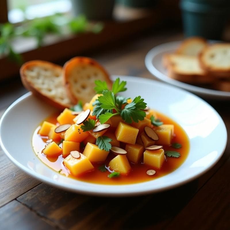 Ceviche de Higos Chumbos con Salsa de Tamarillo: Receta Vegana y Exótica en 12 Minutos