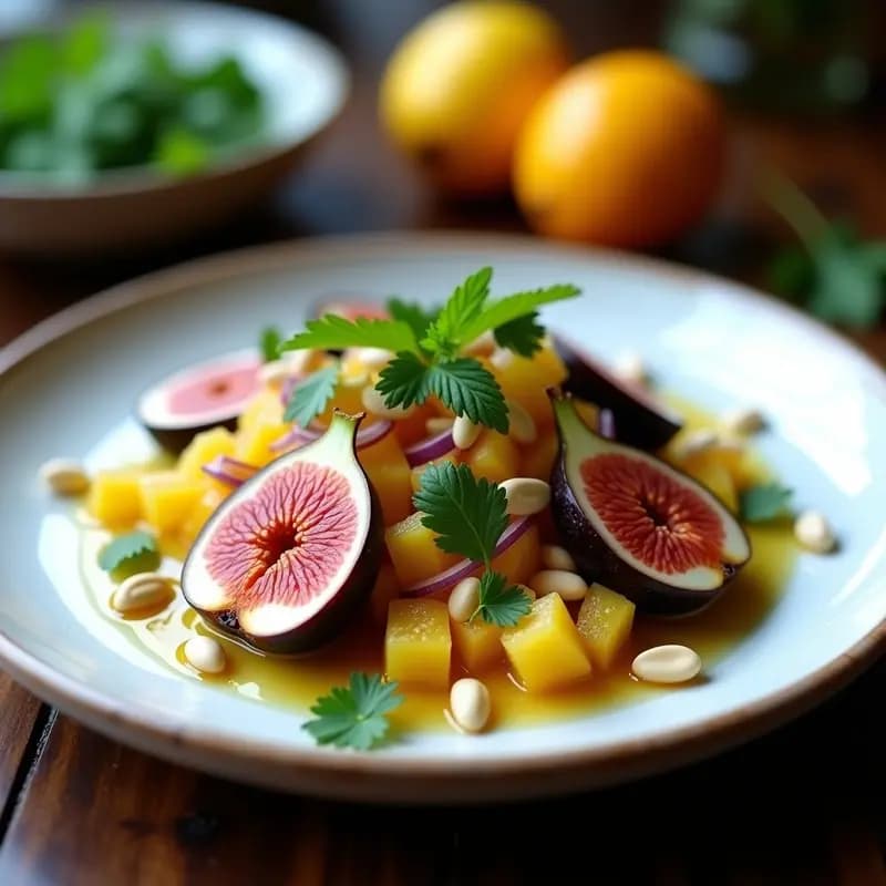 Ceviche de Higos y Granadilla: Receta Peruana Dulce y Ácida Sin Pescado