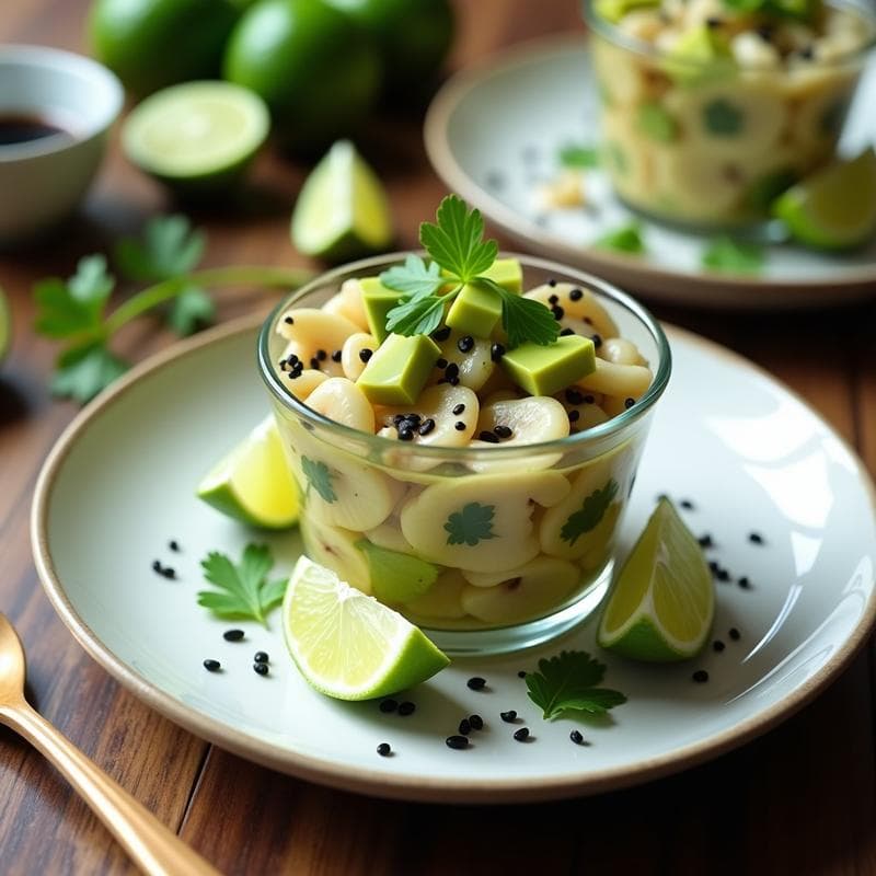 Ceviche de Hongos Ostra y Limón Verde: Receta Vegana y Alta en Vitamina C