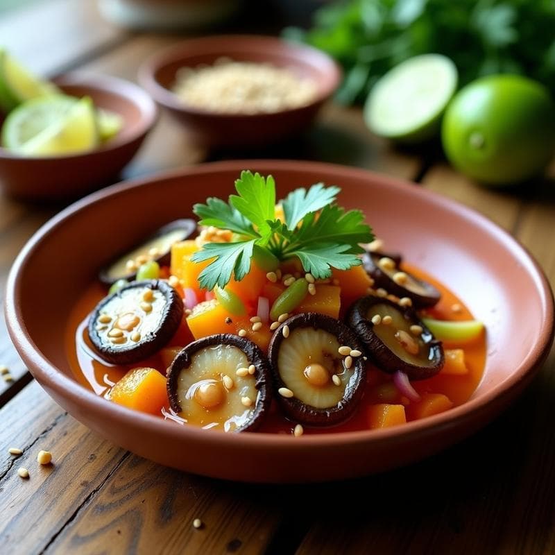 Ceviche de Hongos Portobello y Naranja: Receta Vegana Peruana con Toque Ácido en 15 Minutos