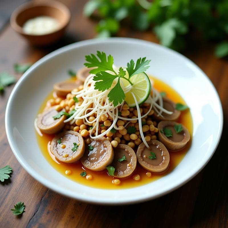 Ceviche de Hongos Shiitake y Limón Kaffir: Receta Vegana birmana Sin Cocción