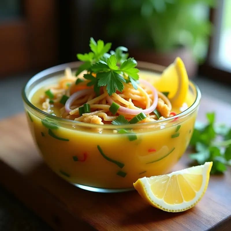 Ceviche de Jackfruit en Escabeche con Limón y Cilantro: Receta Vegana perpendicular a la Peruana