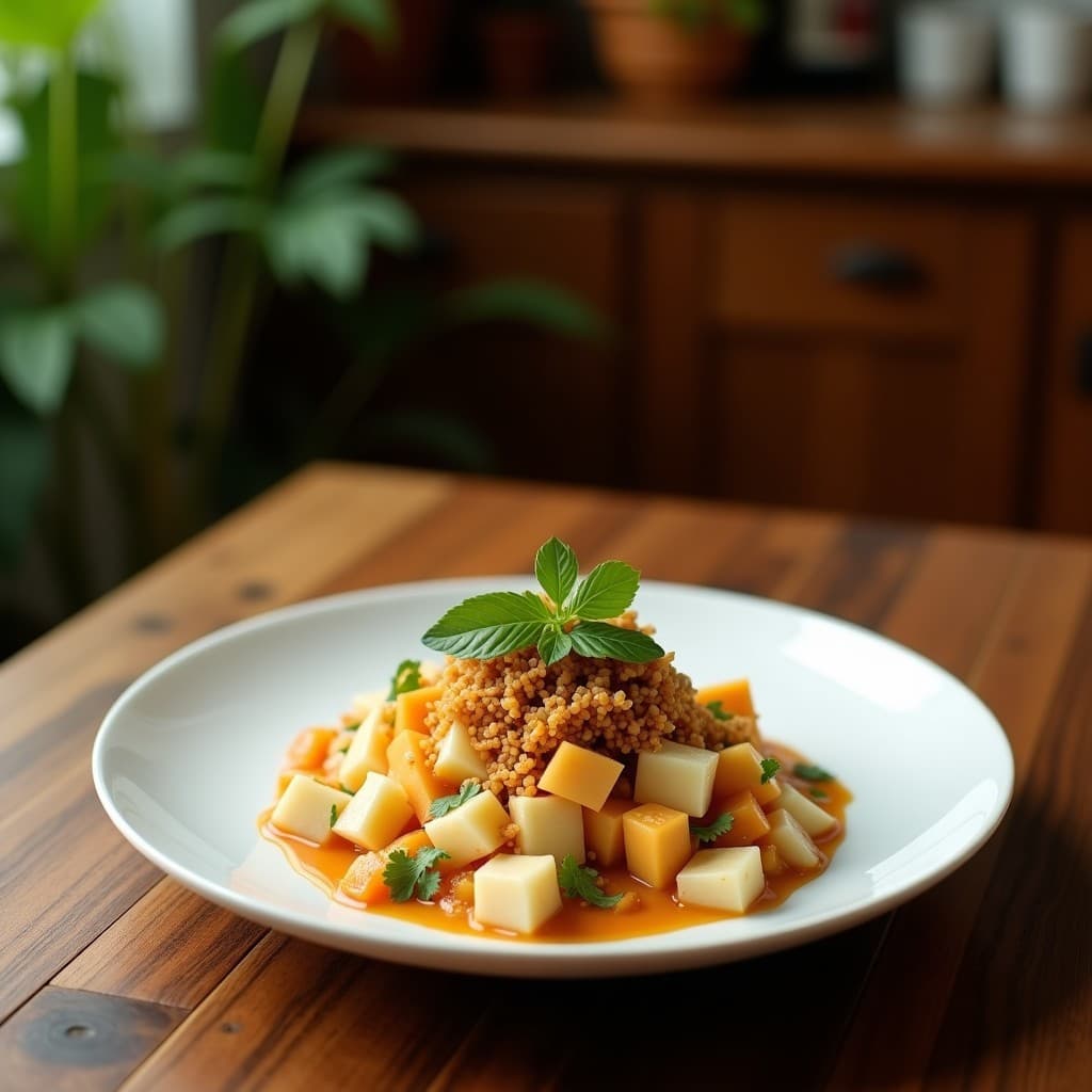 Ceviche de Jackfruit y Leche de Coco con Crujiente de Cassava: Receta Vegana Caribeña