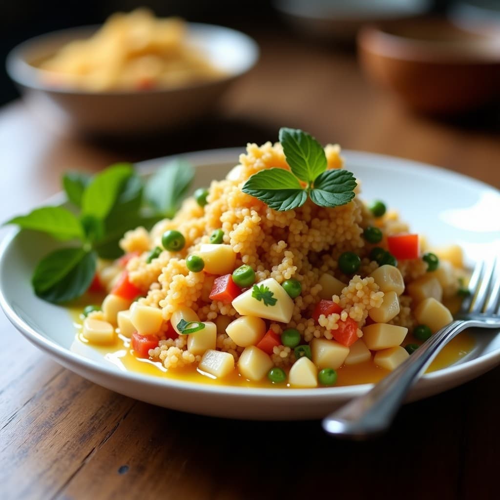 Ceviche de Jackfruit y Leche de Coco con Crujiente de Quinoa: Receta Fusion Perú-Colombia