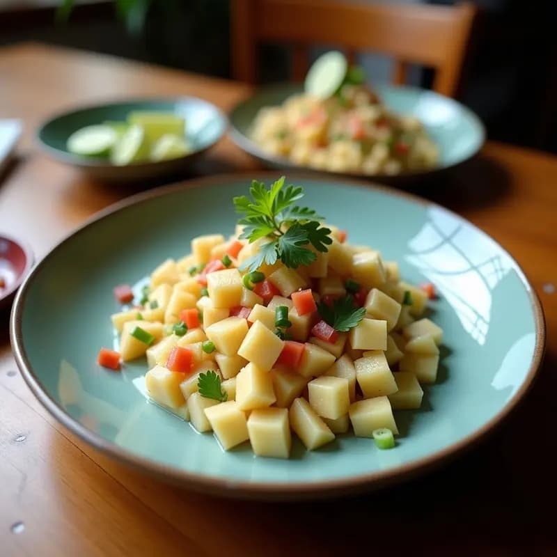 Ceviche de Jackfruit con Leche de Coco y Lima: Receta Vegana Peruana Sin Gluten