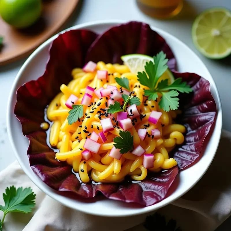 Ceiche de Jackfruit con Leche de Tigre de Maracuyá y Litchi: Receta Crudivegana Exótica